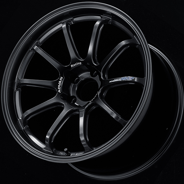 YOKOHAMA ADVAN RACING RS-DF PROGRESSIVE FOR JAPANESE CARS 18X10.5J 5(M14)X114.3 35 TBK RACING TITANIUM BLACK YOKOHAMA-ADVAN-04229