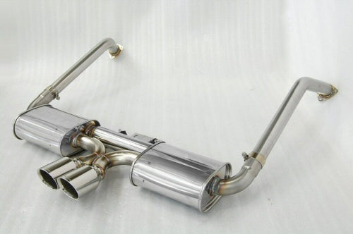 KREISSIEG FIRST CAT-BACK F1 SOUND EXHAUST SYSTEM WONDERWOLF VER. STAINLESS STEEL BILLET FLOATING CURL TAIL SANDBLASTED KSG LOGO MARK 5SP EARLY MODEL FOR PORSCHE 987 BOXSTER ZENKI  P987B-06-STAINLESSBILLET-5SP