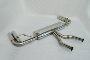 KREISSIEG CAT-BACK F1 SOUND EXHAUST SYSTEM WONDERWOLF VER. TITANIUM FLOATING CURL TAIL SANDBLASTED KSG LOGO MARK TURBO MODEL FOR PORSCHE 955 CAYENNE TURBO  PCAYS-06-TITANIUM-TURBO