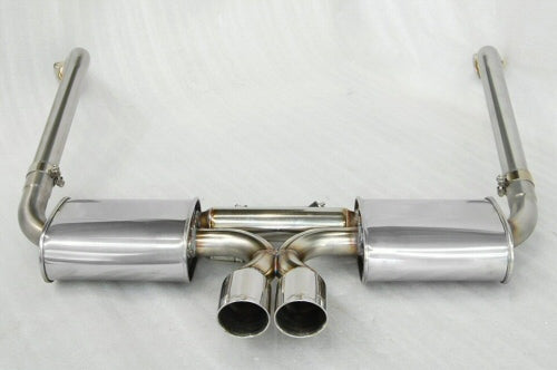 KREISSIEG FIRST CAT-BACK F1 SOUND EXHAUST SYSTEM WONDERWOLF VER. STAINLESS STEEL FLOATING CURL TAIL SANDBLASTED KSG LOGO MARK 6SP EARLY MODEL FOR PORSCHE 987 CAYMAN ZENKI  P987C-05-STAINLESS-6SP
