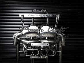 POWER CRAFT HYBRID EXHAUST MUFFLER SYSTEM SQUARE TAIL WITH RACING STRAIGHT CATALYZER FOR LAMBORGHINI AVENTADOR LP700 LP720 P-LA340102-SE