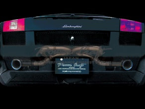 POWER CRAFT HYBRID EXHAUST MUFFLER SYSTEM 2 PIECES OUT BLACK TAIL FOR LAMBORGHINI GALLARDO P-LA320105-BKT
