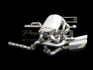 POWER CRAFT HYBRID EXHAUST MUFFLER SYSTEM SUS SQUARE TAIL BLACK TAIL FOR LAMBORGHINI MURCIELAGO LP620 P-LA310101-BKT