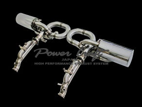 POWER CRAFT HYBRID EXHAUST MUFFLER SYSTEM 2 PIECES OUT BLACK TAIL FOR LAMBORGHINI GALLARDO P-LA320105-BKT