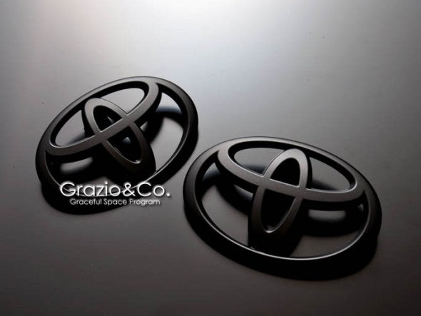 GRAZIO&CO MATT COLOR BLACK FRONT EMBLEM FOR TOYOTA 86 ZN6 KOUKI EMB932MAT-FT-BL