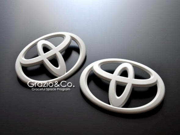 GRAZIO&CO MATT COLOR BLACK REAR AND REAR EMBLEM FOR TOYOTA 86 ZN6 ZENKI EMB702MAT-WH