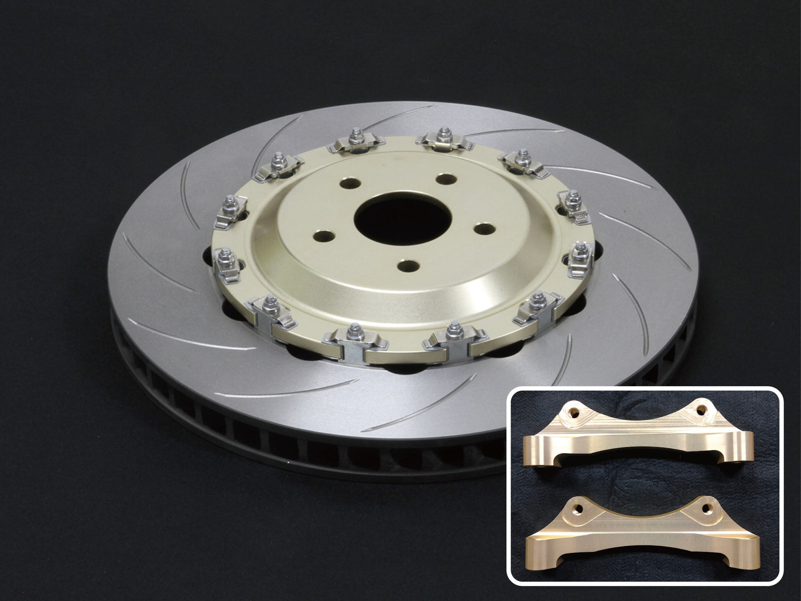 REVOLUTION FRONT REPLACEMENT BRAKE ROTOR BRACKET SET FOR TOYOTA GR YARIS GXPA16 GXPA-FRBBS