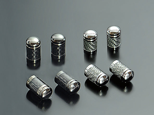 REVOLUTION CARBON AIR VALVE CAP SILVER CARBON X PLATED TOP FOR  REVO-CAV-S