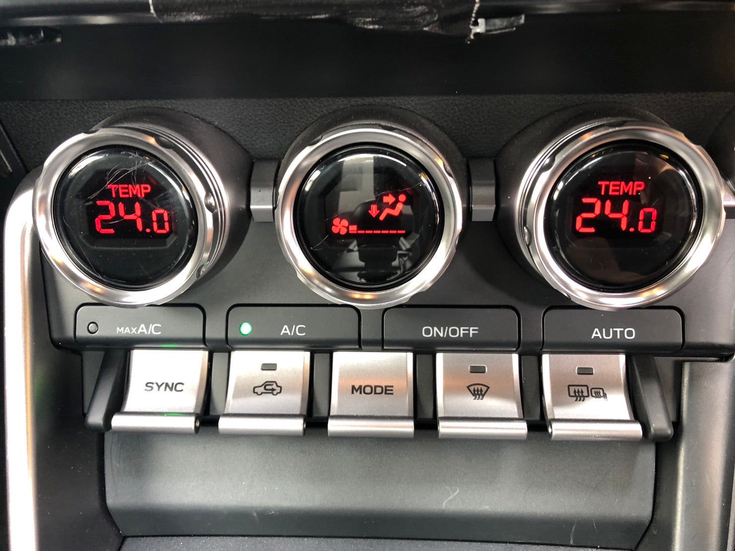 REVOLUTION COLORED AIR CONDITIONER DIAL VER2 Polished Silver FOR TOYOTA GR86 ZN8 SUBAUR BRZ ZD8 RZN8-CAD2-J
