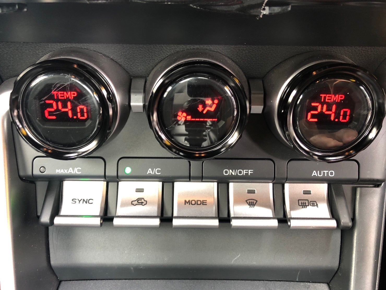 REVOLUTION COLORED AIR CONDITIONER DIAL VER2 Polished Silver FOR TOYOTA GR86 ZN8 SUBAUR BRZ ZD8 RZN8-CAD2-J