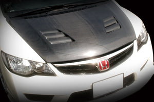 M&M HONDA TWILL CARBON FIBER WITH CARBON BONNET DUCT FOR CIVIC FD2 Mugen RR 01100-FD2-S001