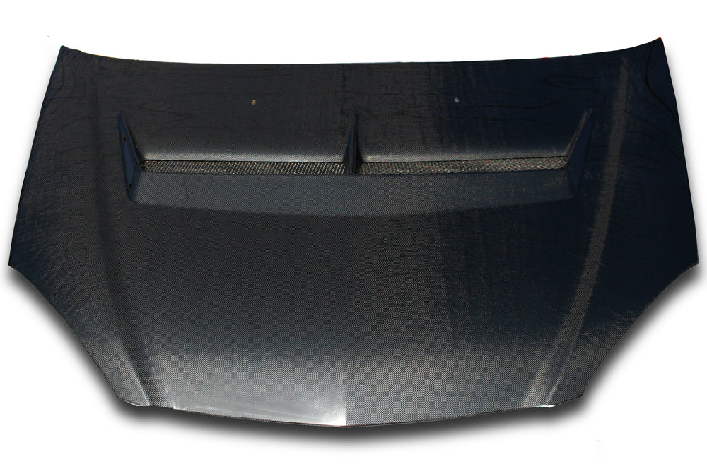 M&M HONDA PLAIN WEAVE CARBON BONNET WITH DUCT ALL CARBON TYPE S1 FOR INTEGRA DC5 01100-DC5-S001