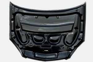 M&M HONDA PLAIN WEAVE CARBON BONNET WITH DUCT ALL CARBON TYPE S1 FOR INTEGRA DC5 01100-DC5-S001