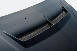 M&M HONDA PLAIN WEAVE CARBON BONNET WITH DUCT CARBON FRP TYPE S2 FOR INTEGRA DC5 01100-DC5-S002