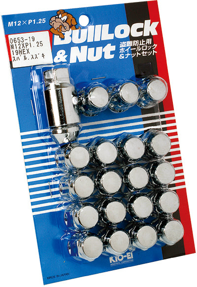 KYO-EI 19HEX 20 PIECES (NUT 16 / LOCK 4) BAG TYPE BULL LOCK 0653-19 M12xP1.25 0653-19
