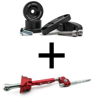 M&M HONDA SHORT SHIFTER & LINKAGE BUSH SET RED COLOR HYBRID RACING FOR HONDA CIVIC EG6 EG9 00111-EG6-HR01R