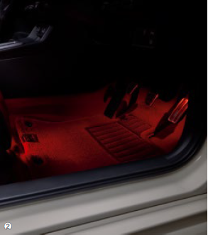 HONDA FOOTLIGHTS & SEAT UNDERLIGHTS LED RED ILLUMINATION FOR HONDA CIVIC TYPE R FL5 08E10-T43-000B