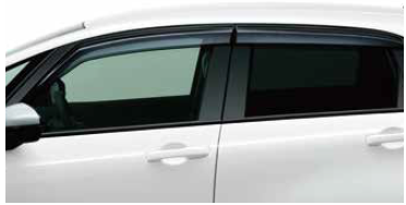 HONDA DOOR VISOR FOR HONDA FIT GR1 GR2 GR3 GR4 GR5 GR6 GR7 GR8 GS 08R04-TZA-000 - Black Hawk Japan