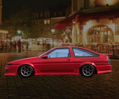 CAR MAKE T&E [VERTEX] AE86 TRUENO SIDE STEP LEFT AND RIGHT SET FOR  CARMAKETE-02312