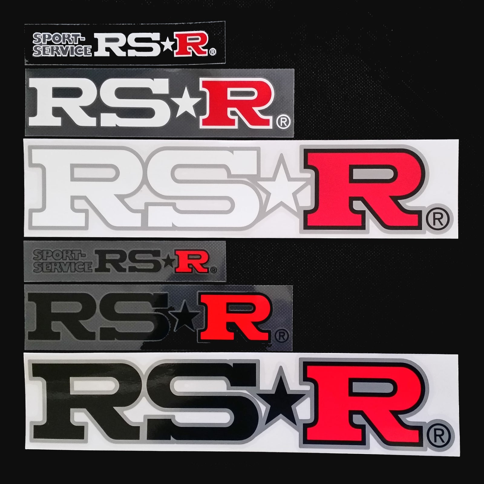 RS-R MEDUIM STCIKER WHITE TEXT FOR GOODS  GD053