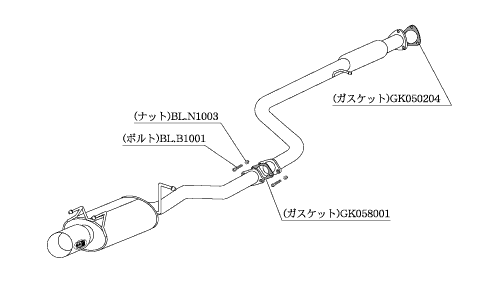 KAKIMOTO RACING EXHAUST KAKIMOTO.R FOR HONDA PRELUDE BA5 BA4  HS303