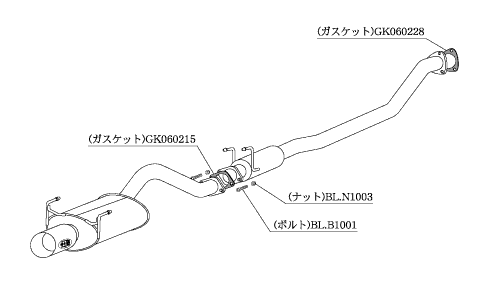 KAKIMOTO RACING EXHAUST KAKIMOTO.R FOR HONDA CIVIC EP3  HS356