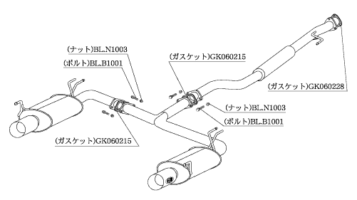 KAKIMOTO RACING EXHAUST KAKIMOTO.R FOR HONDA ODYSSEY RB2 ZENKI  HS369