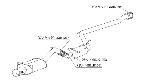 KAKIMOTO RACING EXHAUST KAKIMOTO.R FOR HONDA CIVIC FD2  HS376