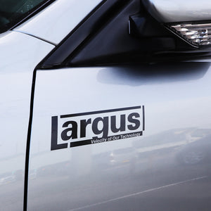 LARGUS LOGO CUTTING STICKER (A TYPE) 200MM X 55MM 1 SHEET BLACK FOR  01011293005-QQ