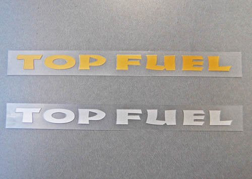 TOP FUEL STICKER SILVER