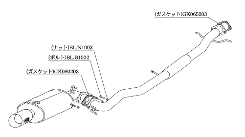 KAKIMOTO RACING EXHAUST KAKIMOTO.R FOR MITSUBISHI LANCER EVOLUTION 2 3 CE9A  MS304