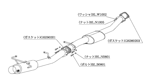 KAKIMOTO RACING EXHAUST HYPER FULLMEGA N1+Rev FOR NISSAN SKYLINE GT-R BCNR33  N31307