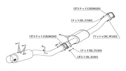 KAKIMOTO RACING EXHAUST HYPER FULLMEGA N1+Rev FOR NISSAN SILVIA PS13 PS13  N31331