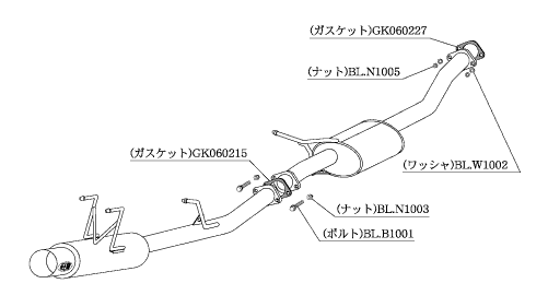 KAKIMOTO RACING EXHAUST HYPER FULLMEGA N1+Rev FOR NISSAN SILVIA PS13  N31338