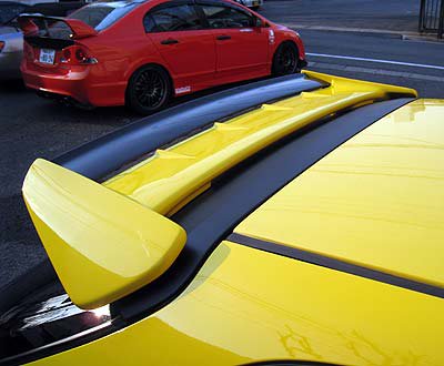 SEEKER 2-PIECE REAR WING COLOR PAINTED FOR HONDA EK CIVIC 3Dr  16020-EK9-V2P