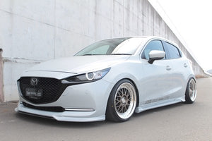 GARAGE VARY FRONT LIP SPOILER + FRONT SPLITTER SET FOR MAZDA2 DJ 21-2004 - Black Hawk Japan