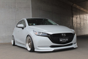 GARAGE VARY FRONT LIP SPOILER + FRONT SPLITTER SET FOR MAZDA2 DJ 21-2004 - Black Hawk Japan