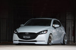 GARAGE VARY FRONT LIP SPOILER + FRONT SPLITTER SET FOR MAZDA2 DJ 21-2004 - Black Hawk Japan