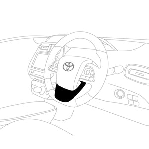 REAL STEERING UNDER PAD FOR 50 SERIES PRIUS BLACK CARBON PRINT 50-PAD-BKT