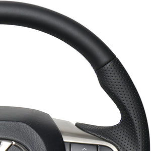 REAL LEXUS SERIES D SHAPE NAPPA ALL LEATHER NAVY X BLACK EURO STITCH STEERING WHEEL FOR LEXUS GS 10 : KOUKI  LXA-LPB-BL