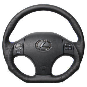 REAL ORIGINAL SERIES D SHAPE BLUE SELECTION BLUE EURO STITCH STEERING WHEEL FOR LEXUS IS C 20  ISD-LPB-BL