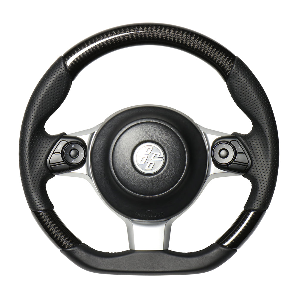 REAL ORIGINAL SERIES D SHAPE BLACK CARBON BLACK EURO STITCH STEERING WHEEL FOR TOYOTA 86 GR ZN6 GR-BKC-BK