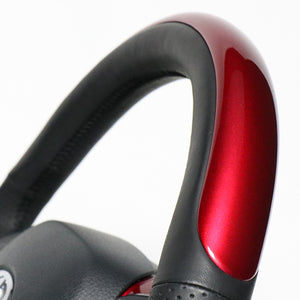 REAL ORIGINAL SERIES SET PLATE TYPE + UNDER PAD SET PEARL RED PLATE & PEARL RED PANEL STEERING + PEARL RED UNDER PAD BLACK EURO STITCH STEERING WHEEL FOR TOYOTA C-HR 10 50  X10N-RDP-RDP-RDP