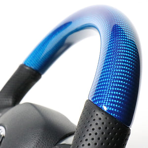 REAL ORIGINAL SERIES SET COMBINATION TYPE + UNDER PAD SET BLUE CARBON STEERING + SILVER UNDER PAD BLACK EURO STITCH STEERING WHEEL FOR TOYOTA C-HR 10 50  X10-BLC-PBP-SLP - Black Hawk Japan