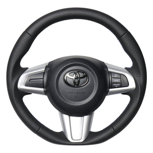 REAL ORIGINAL SERIES SOFT D SHAPE ALL LEATHER BLUE X BLACK EURO STITCH STEERING WHEEL FOR DAIHATSU MOVE CANVAS LA800S LA810S  M90-LPB-BL
