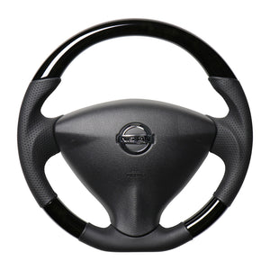 REAL ORIGINAL SERIES SOFT D SHAPE BLACK WOOD BLACK EURO STITCH STEERING WHEEL FOR NISSAN NV350 CARAVAN E26: KOUKI NSA-BKW-BK