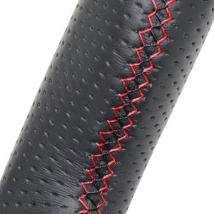 REAL ORIGINAL SERIES SOFT D SHAPE BLACK CARBON RED X BLACK EURO STITCH STEERING WHEEL FOR MAZDA CX-8 KG  MZD-BKC-RD
