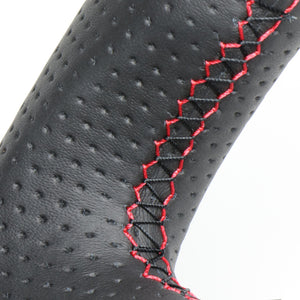 REAL ORIGINAL SERIES SOFT D SHAPE PEARL RED RED X BLACK EURO STITCH STEERING WHEEL FOR HONDA SHUTTLE GP7 8 GK8 9  HNA-RDW-RD