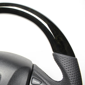 REAL ORIGINAL SERIES SOFT D SHAPE BLACK WOOD BLACK EURO STITCH STEERING WHEEL FOR HONDA VEZEL RU1-4 JH3 JH4 HNA-BKW-BK