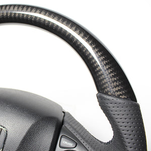 REAL ORIGINAL SERIES SOFT D SHAPE BLACK CARBON BLACK EURO STITCH STEERING WHEEL FOR HONDA GRACE GM4-6 GM9  HNA-BKC-BK